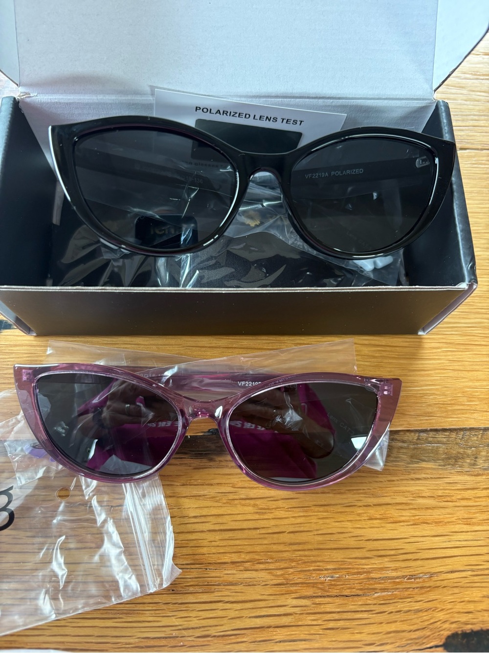 Vivienfang Retro Polarized Cat eye Sunnies - Set of 2